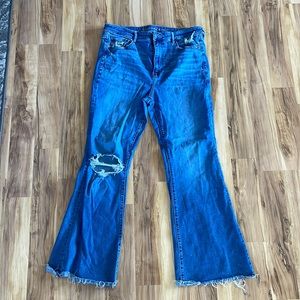 American Eagle plus size 14 flare distressed jeans